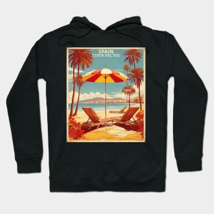 Costa del Sol Beach Spain Travel Tourism Retro Vintage Hoodie